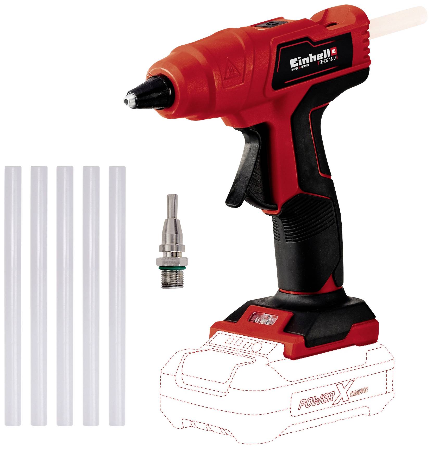 Einhell Power X-Change TE-CG 18 Li - Solo Cordless glue gun incl. accessories 11 mm 1 pc(s)
