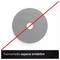 A grey cutting disc with a red diagonal line across it; underneath it reads 'Cutting disc sold separately'.