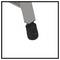 A close-up of a furniture leg with a black adjustable foot, illustrating its design and function for leveling surfaces.