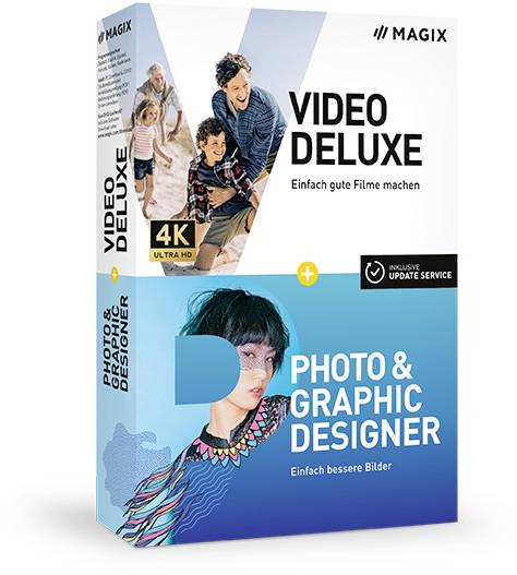 Magix Bundle Video deluxe 2020 + Photo & Graphic Designer 16 Full version, 1 licence Windows Video editor, Illustrator