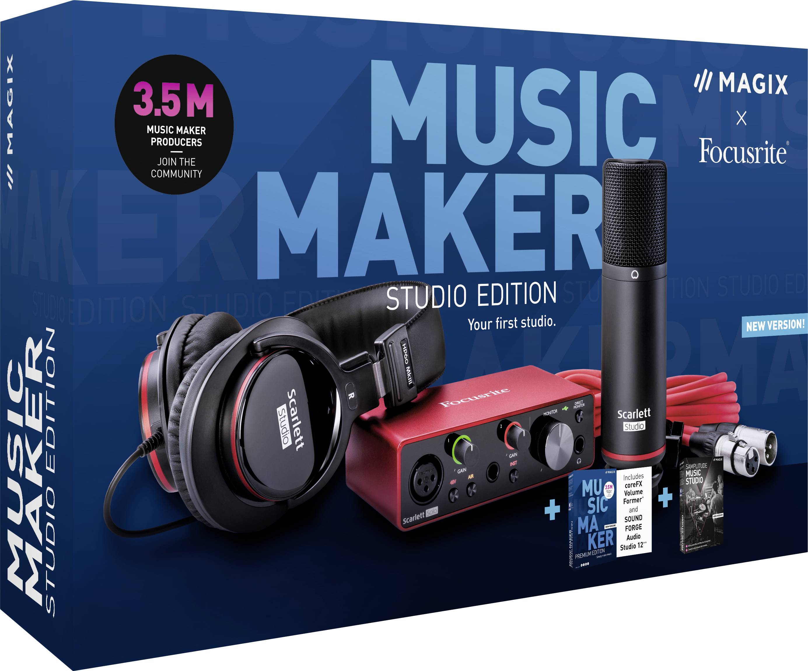 Magix Music Maker Studio Edition Full version, 1 licence Windows Music