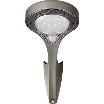 This illustration shows a modern LED security light with a motion sensor, suitable for wall mounting.