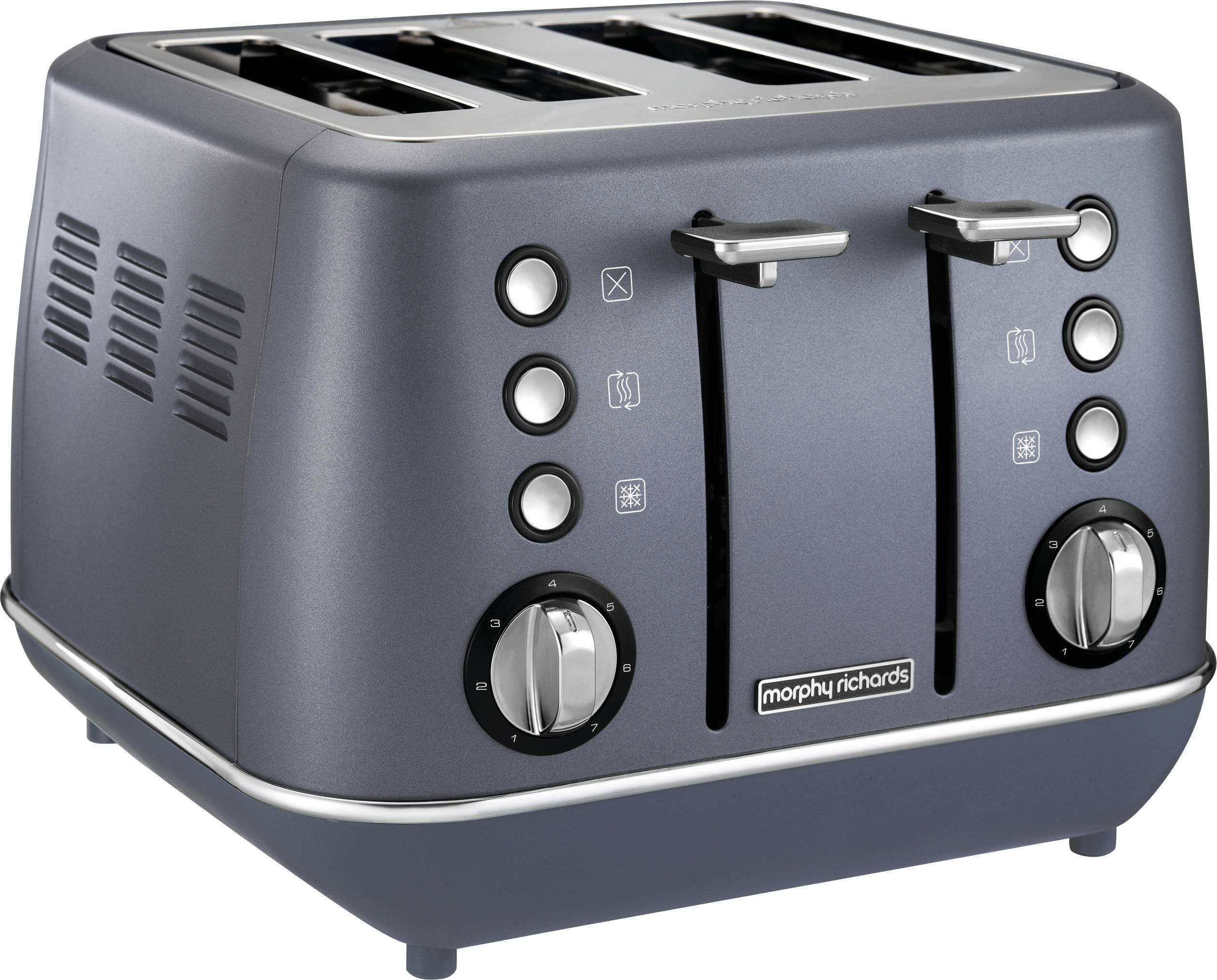 morphy richards evoke toaster steel blue