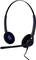 Black headset with microphone, soft ear cushions, and adjustable headband, suitable for calls or online meetings.