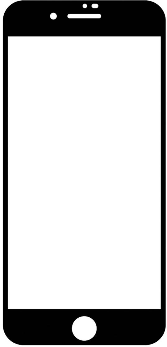 A black and white outline of a smartphone with a blank screen.