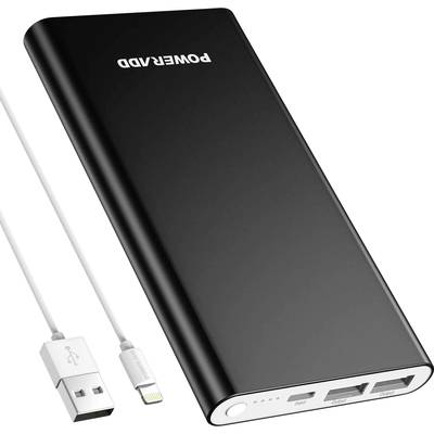 Poweradd Pilot 4GS Power bank 12000 mAh Fast Charge LiPo Black Status display-0