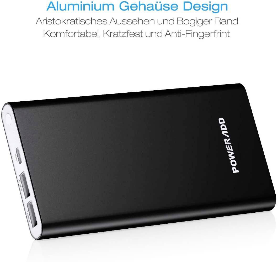 Poweradd Pilot 4GS Power bank 12000 mAh Fast Charge LiPo Black Status display-4