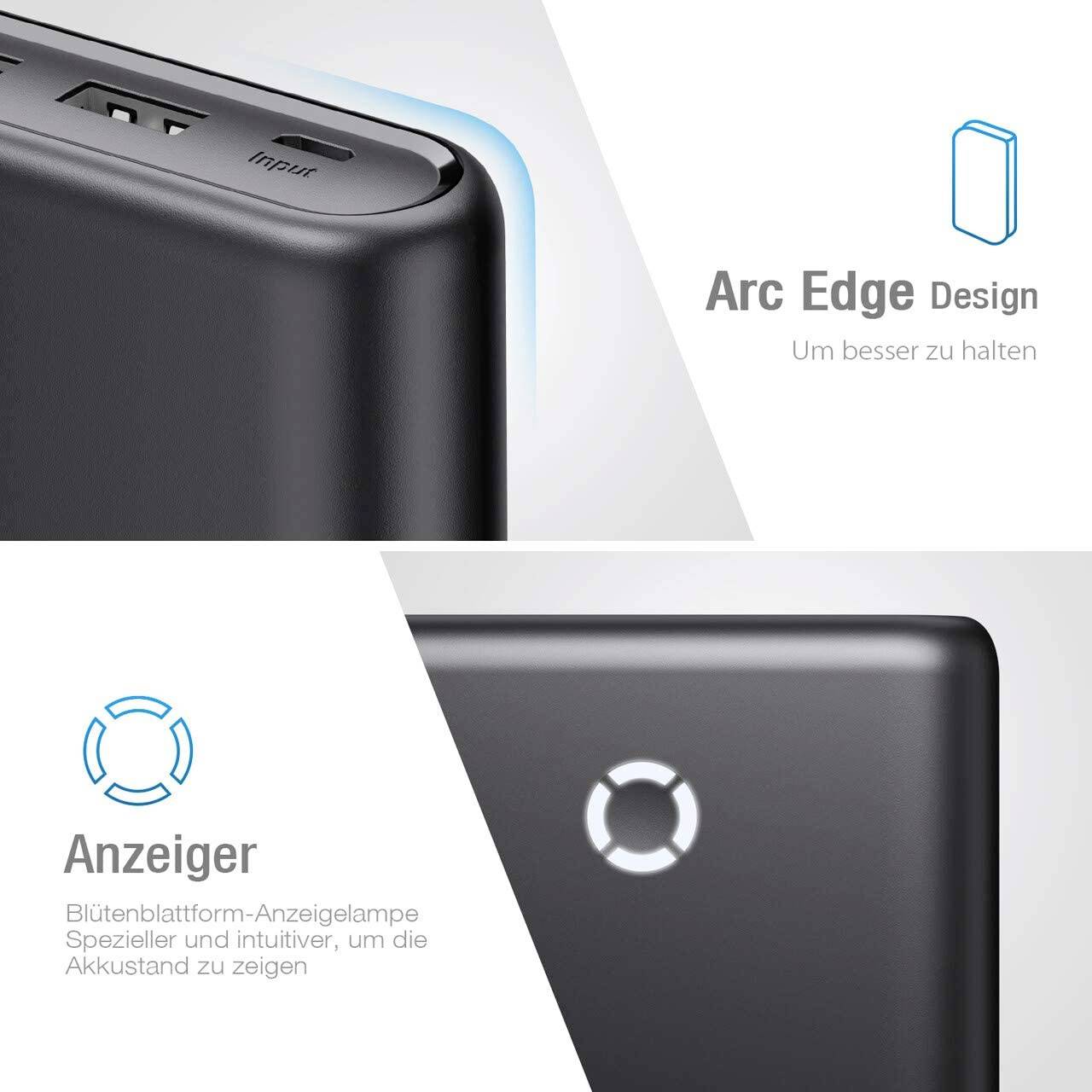 Poweradd EnergyCell Power bank 15000 mAh Fast Charge Li-ion Black Status display-4
