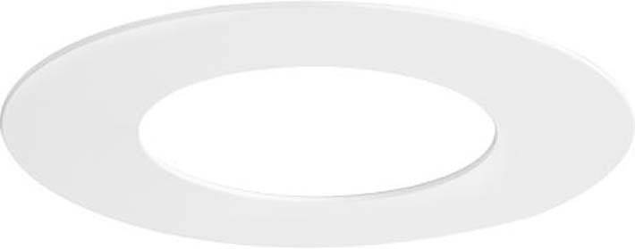 A round, white recessed ceiling light with a simple design. Ideal for minimalist interiors and lighting.