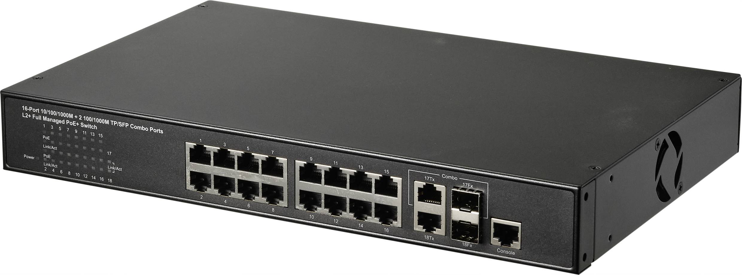 Renkforce RF-MSW-610 Network switch RF-4676512 16 + 2 ports 1 GBit/s-0