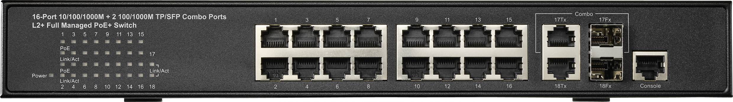 Renkforce RF-MSW-610 Network switch RF-4676512 16 + 2 ports 1 GBit/s-2