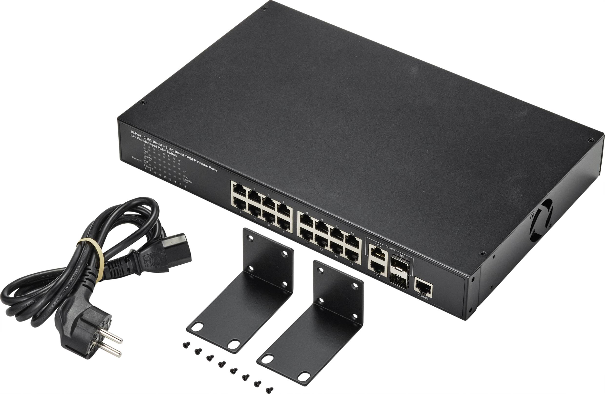 Renkforce RF-MSW-610 Network switch RF-4676512 16 + 2 ports 1 GBit/s-4