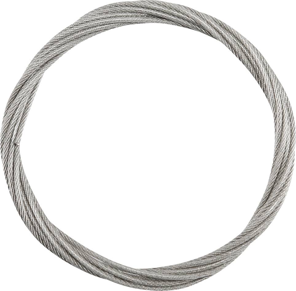Steel cable in a circular arrangement, showing the structure and texture of the cable.
