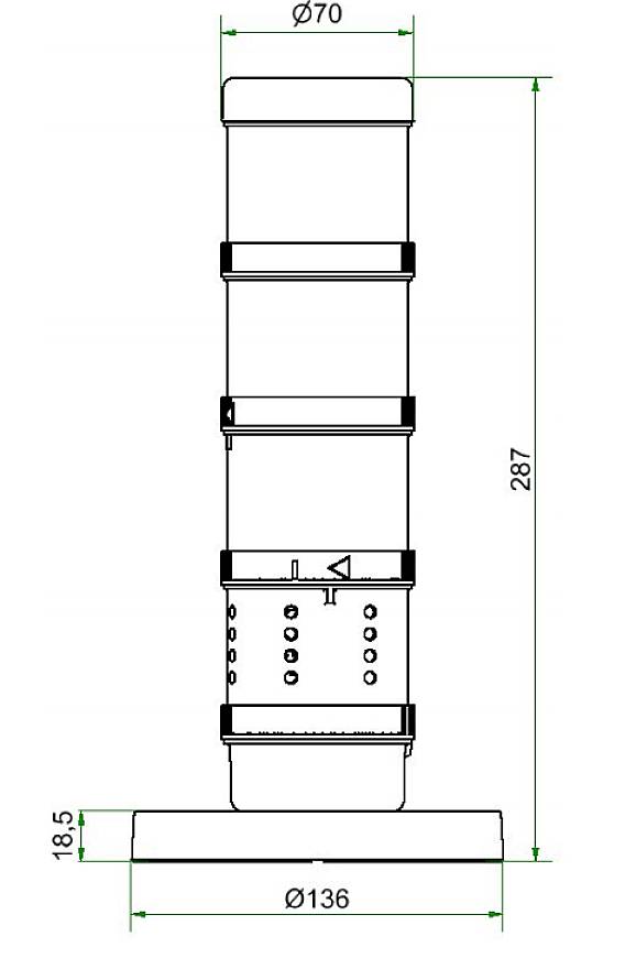 Werma Signaltechnik SignalSET CO2 indicator 649.000.10 Red , Yellow, Green 1 Set-4