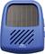 A blue electronic device with solar cells and ventilation slots, used for pest deterrence.