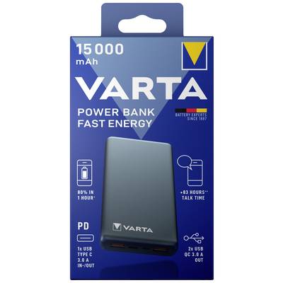 Varta Power Bank Fast Energy 15000 Power bank 15000 mAh Quick Charge 3.0 LiPo USB C® Grey-7