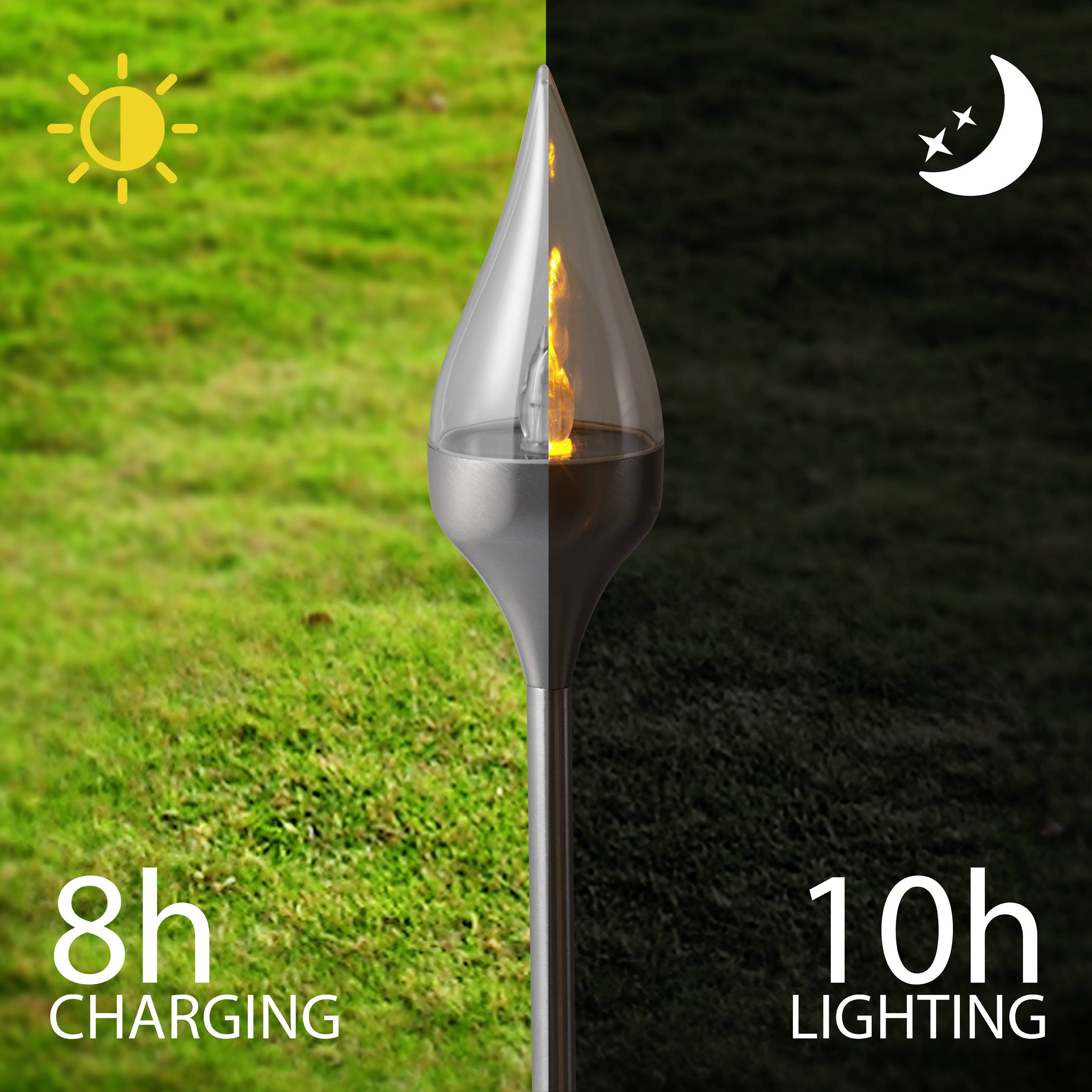 Sygonix SY-4677492 LED garden light 3-piece set LED (monochrome) Built-in LED 0.07 W Black-4