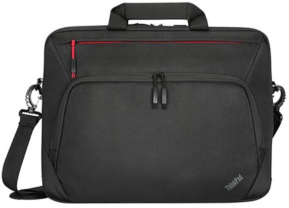 Black laptop messenger bag with zips and detachable shoulder straps, suitable for transporting a laptop or tablet.