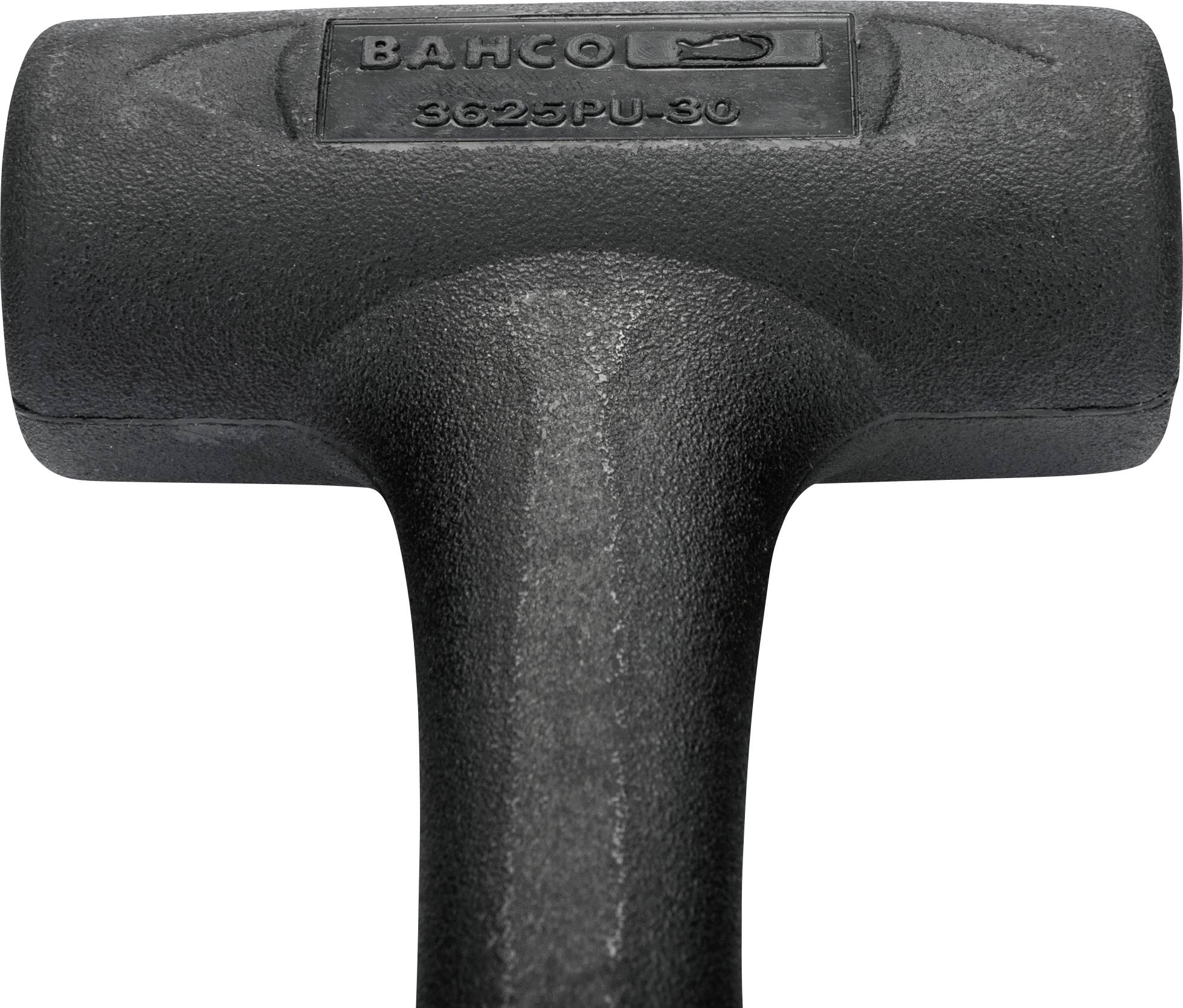 Black rubber hammer with 'BAHCO 3625PU-30' printed on the head. Suitable for tasks requiring gentle tapping.