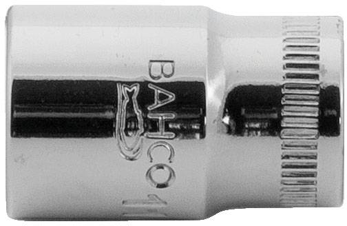 Metal socket key receiver with 'BAHCO' inscription, with ridging around the edge for better grip.