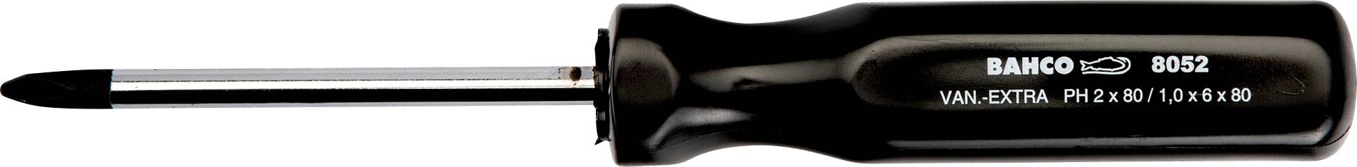 BAHCO cross-head screwdriver, Model 8062, with black handle and metal tip. Ideal for precise screwing.