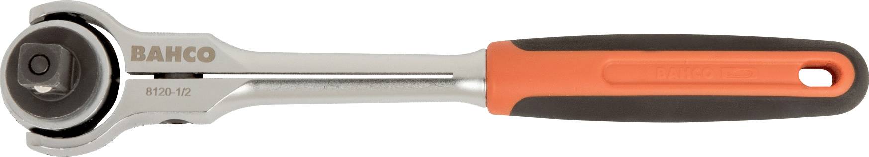 A BAHCO ratchet with a black and orange handle, with the model number located in the middle of the tool.