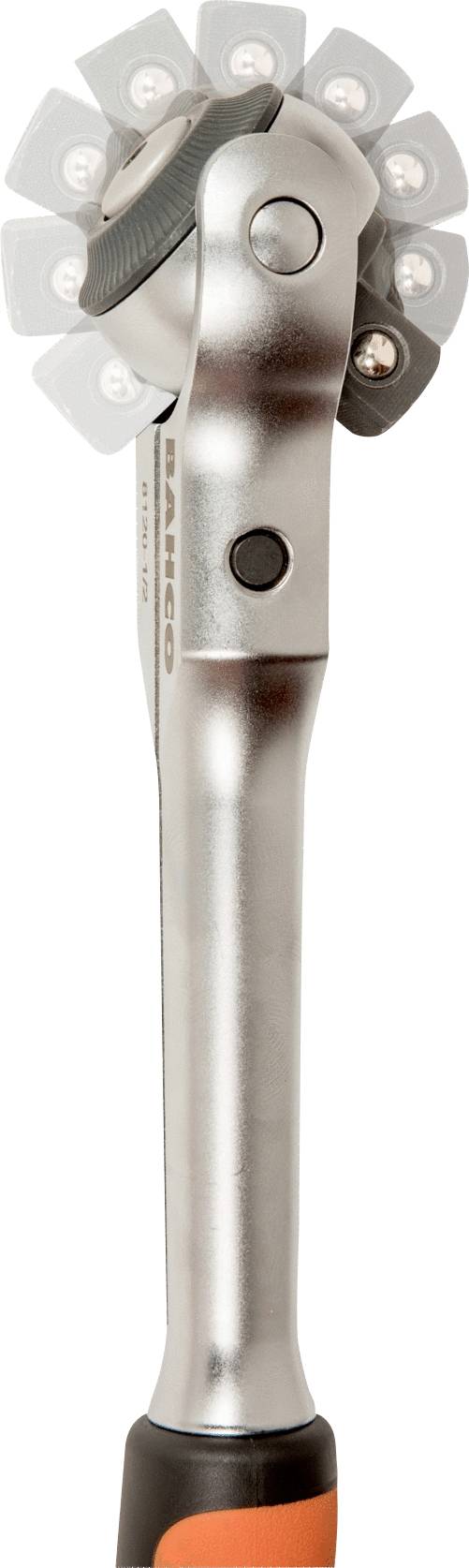 An adjustable ratchet with multiple locking positions and an ergonomic handle for versatile applications in mechanics.