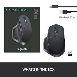 på en ferie at tiltrække benzin Logitech MX Master 2S Ergonomic mouse Radio Laser Black 5 Buttons 4000 dp |  Conrad.com
