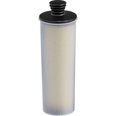 Cylindrical water filter with a black cap. Suitable for purifying household water.