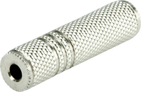 Roline 11.09.4442  Jack Audio/phono Adapter [1x Jack socket 3.5 mm - 1x Jack socket 3.5 mm] Silver (metallic)