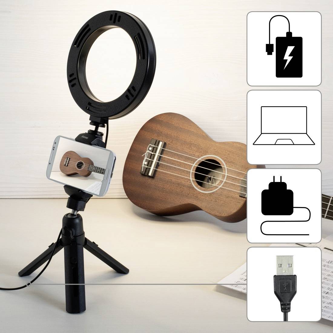 Hama SpotLight Work Area 67 LED ring light EEC D (A - G) No. of LEDs=48-18