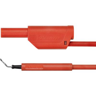 Red Schützinger Test Probe Set with Plastic Handle and Measuring Probe, suitable for electrical tests and measurements.