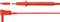 Red test lead with removable protective cap connector and 16 A rating.