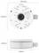 'Top and side views of a round mounting junction box, showing dimensions: 167.3mm diameter, 145.5mm height, and 47.6mm thickness.'