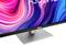 'Asus monitor with a colourful, abstract background image.'