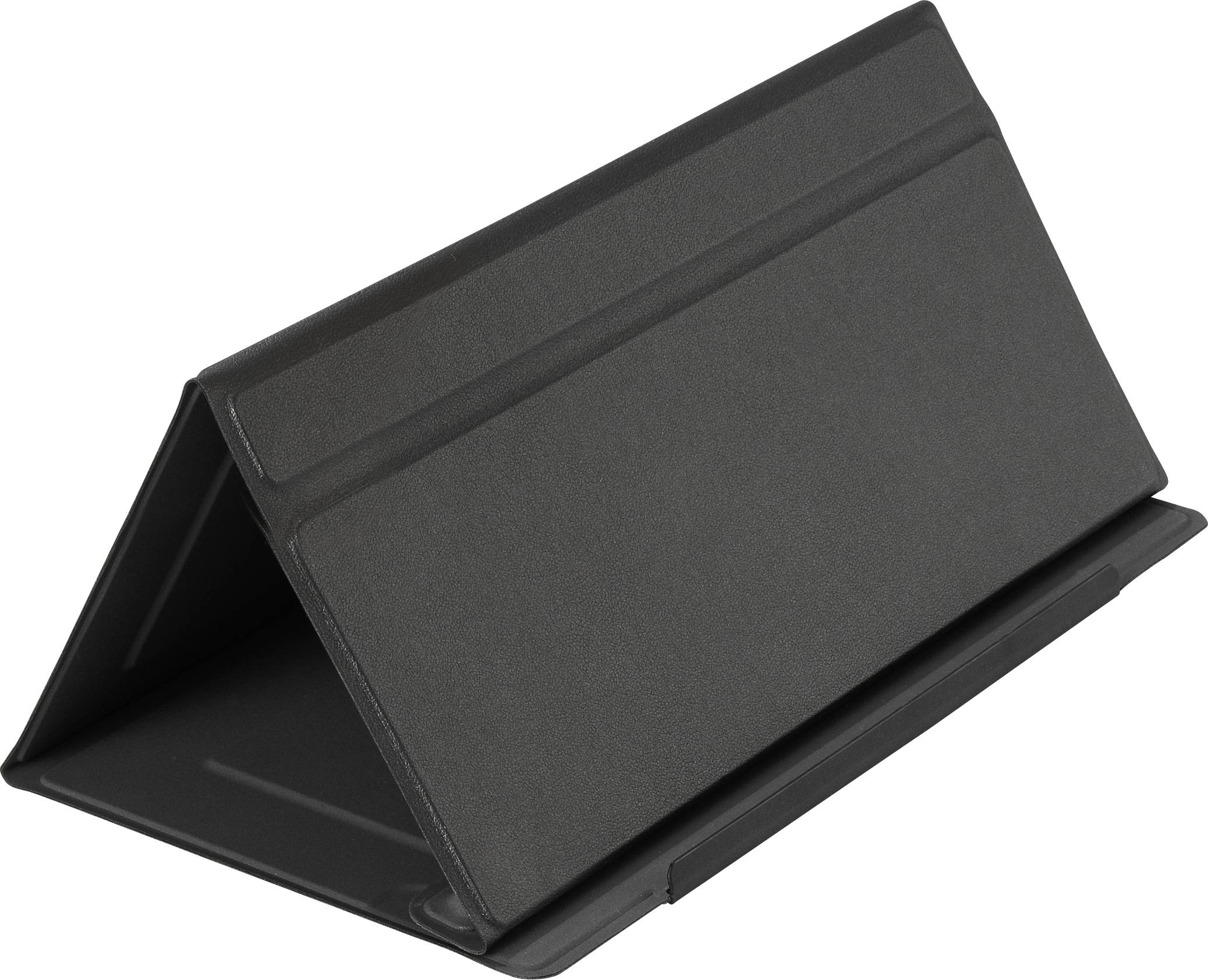 Purchasing a tablet stand, folded in a triangular shape.