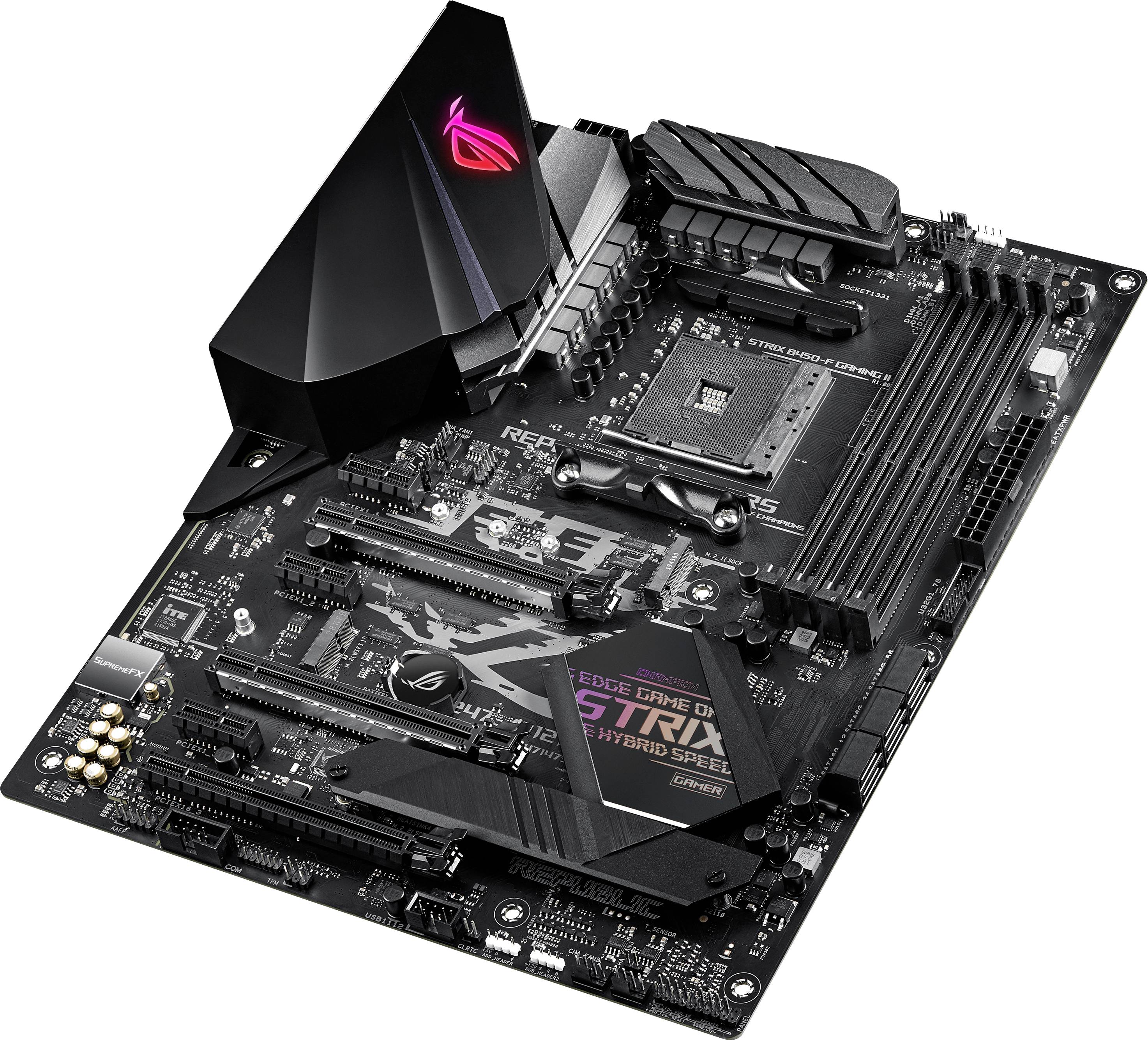 Asus ROG STRIX B450-F GAMING II Motherboard PC base AMD AM4 Form factor (details) ATX Motherboard chipset AMD® B450-3