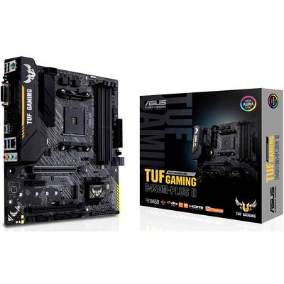 Asus TUF GAMING B450M-PLUS II Motherboard PC base AMD AM4 Form factor (details) Micro-ATX Motherboard chipset AMD® B450