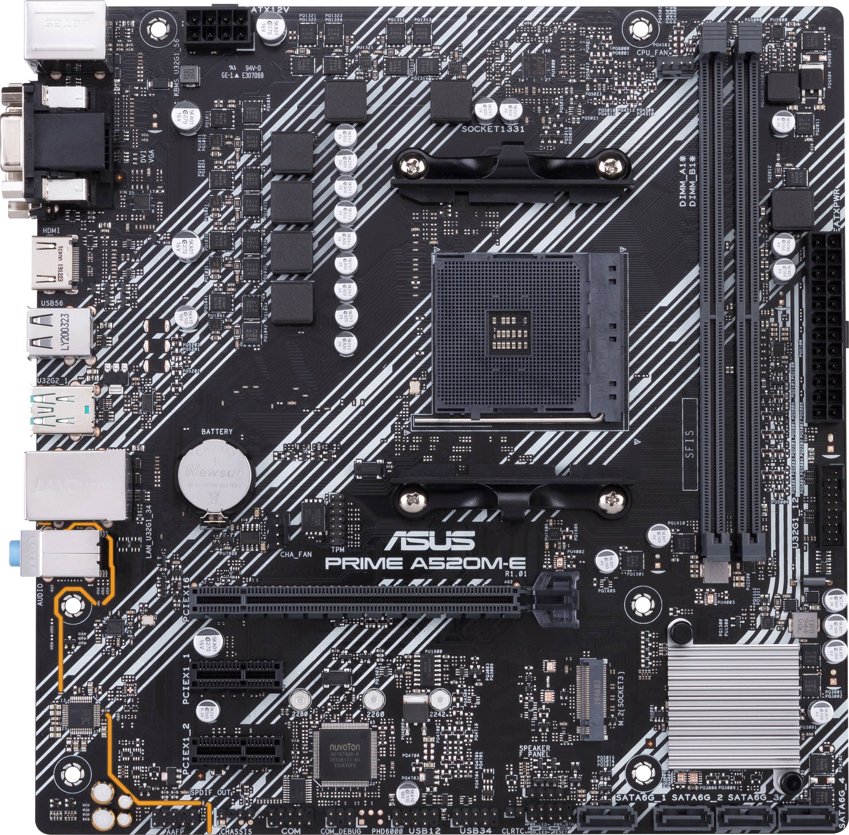 Asus PRIME A520M-E Motherboard PC base AMD AM4 Form factor (details ...