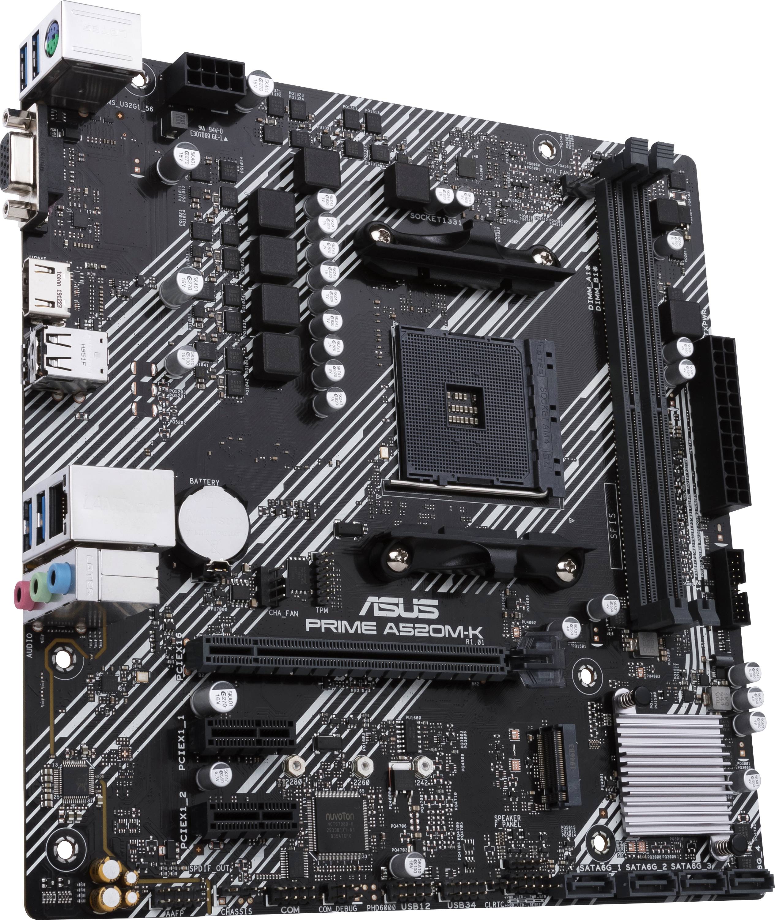 Asus PRIME A520MK Motherboard PC base AMD AM4 Form factor (details