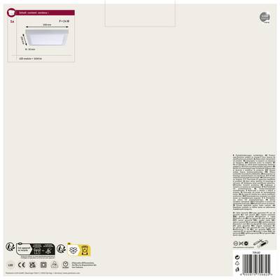 'Unitary' LED ceiling light, white, 23 cm, 1900 lumens, 24 W, Energy Efficiency Class G, suitable for living and bedroom spaces. Batteries included.