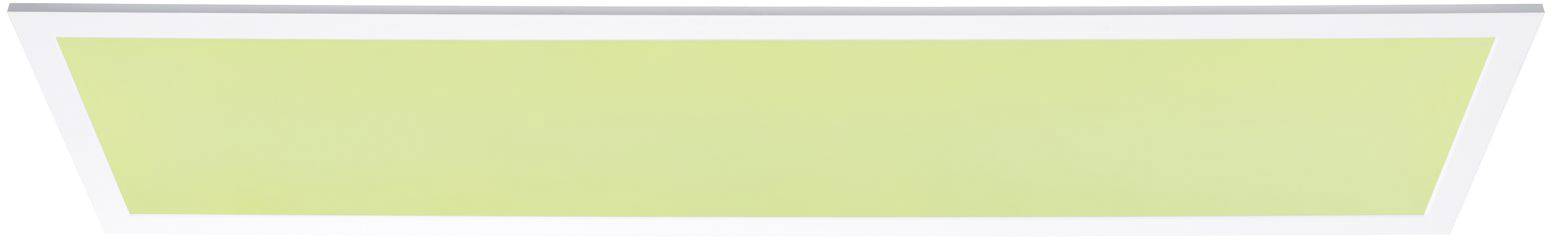 Rectangular white ceiling light with a light green interior.