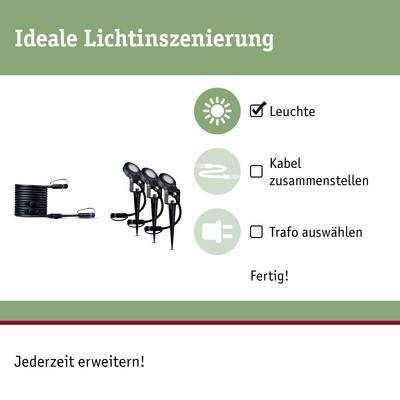 Paulmann Spot Sting Ergänzungsset IP67 93689 Plug & Shine lighting LED (monochrome) 18 W Warm white Anthracite-12