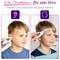 A child is being measured with a digital thermometer at the ear and forehead. Text above: '2-in-1 Function – Ear or Forehead'.