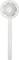 A white, portable fan with a long handle and multiple air vents, suitable for use on the go or outdoors.