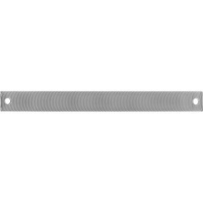Black and white optical illusion with parallel lines creating a wavy motion in the centre.