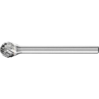 A cylindrical milling tool with a cutting head at the end and a long, smooth shaft. Ideal for precision metalworking.