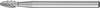 PFERD TOOLS 21202533 Burr Carbide metal Flame Length 37 mm Product size (Ø) 3 mm Working length 7 mm Shank diameter 3 mm 1-piece