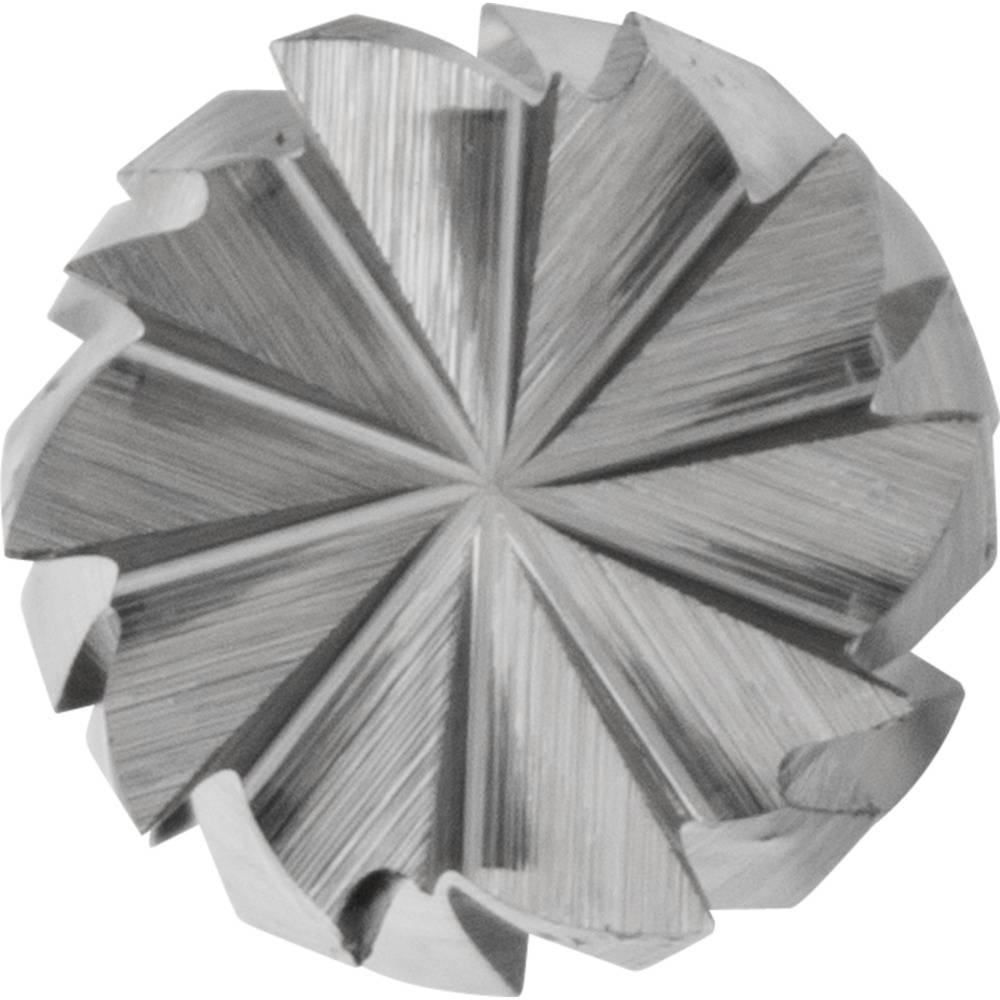 A milling-shaped metal tool that has multiple sharp-edged blades for precision machining of materials.