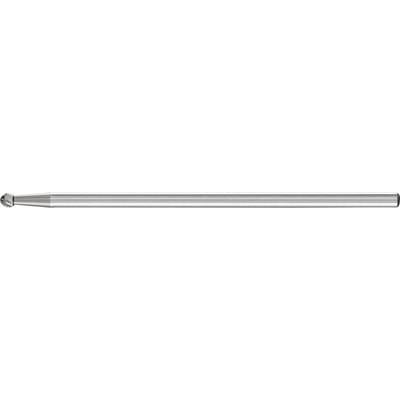 A silver, cylindrical metal rod with a smooth, shiny surface.